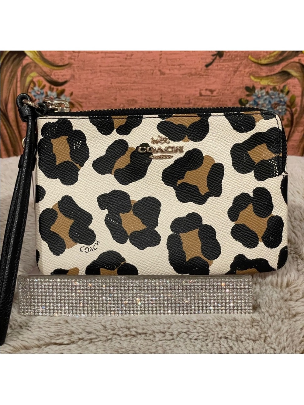 COACH Leopard Print Wristlet